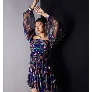 Limerick By Abirr N’ Nanki EMBROIDERED PLEATED DRESS